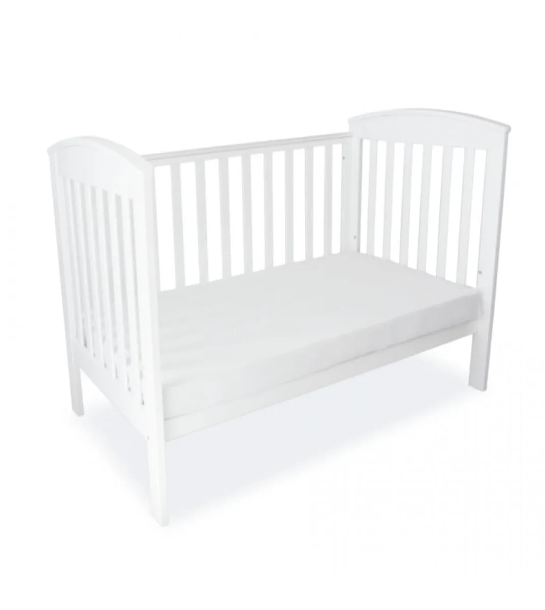 [FOC Assembly] (1 yr warranty) Babyhood Classic Curve Cot  4 In 1 White   Breath Eze Cot Mat - (Bundle Pack)