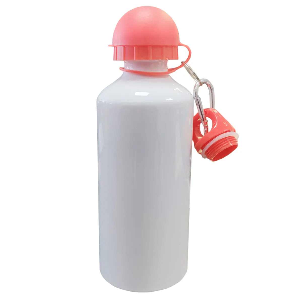 FULL CARTON - 60 x Water Bottles - COLOURED Two Lids (RED) - 600ml