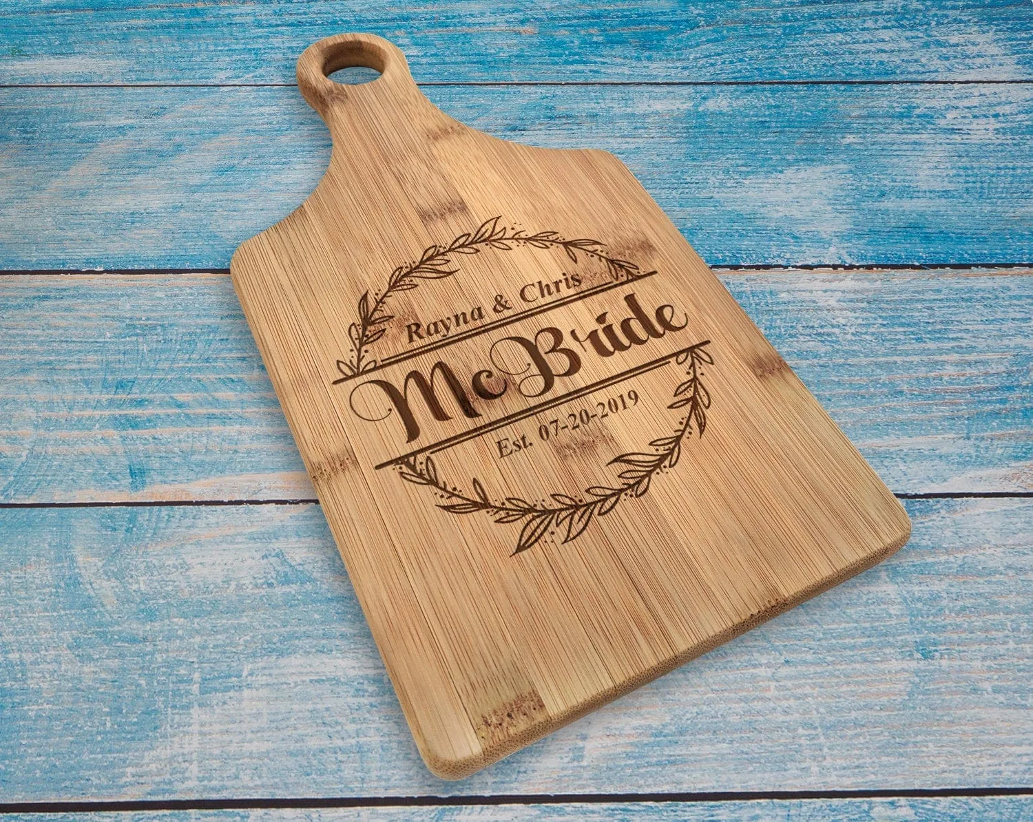 Future Mr. Mrs. Couples Engaged Newlyweds Engraved Paddle Cutting Board Personalized Soon to Be Married Rustic Gift Bridal Shower Wedding