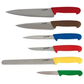 GenWare 6 Piece Colour Coded Knife Set   Knife Wallet