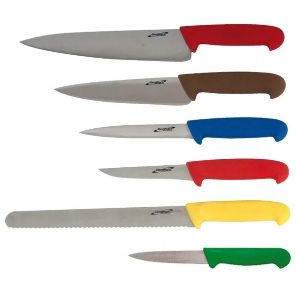 GenWare 6 Piece Colour Coded Knife Set   Knife Wallet