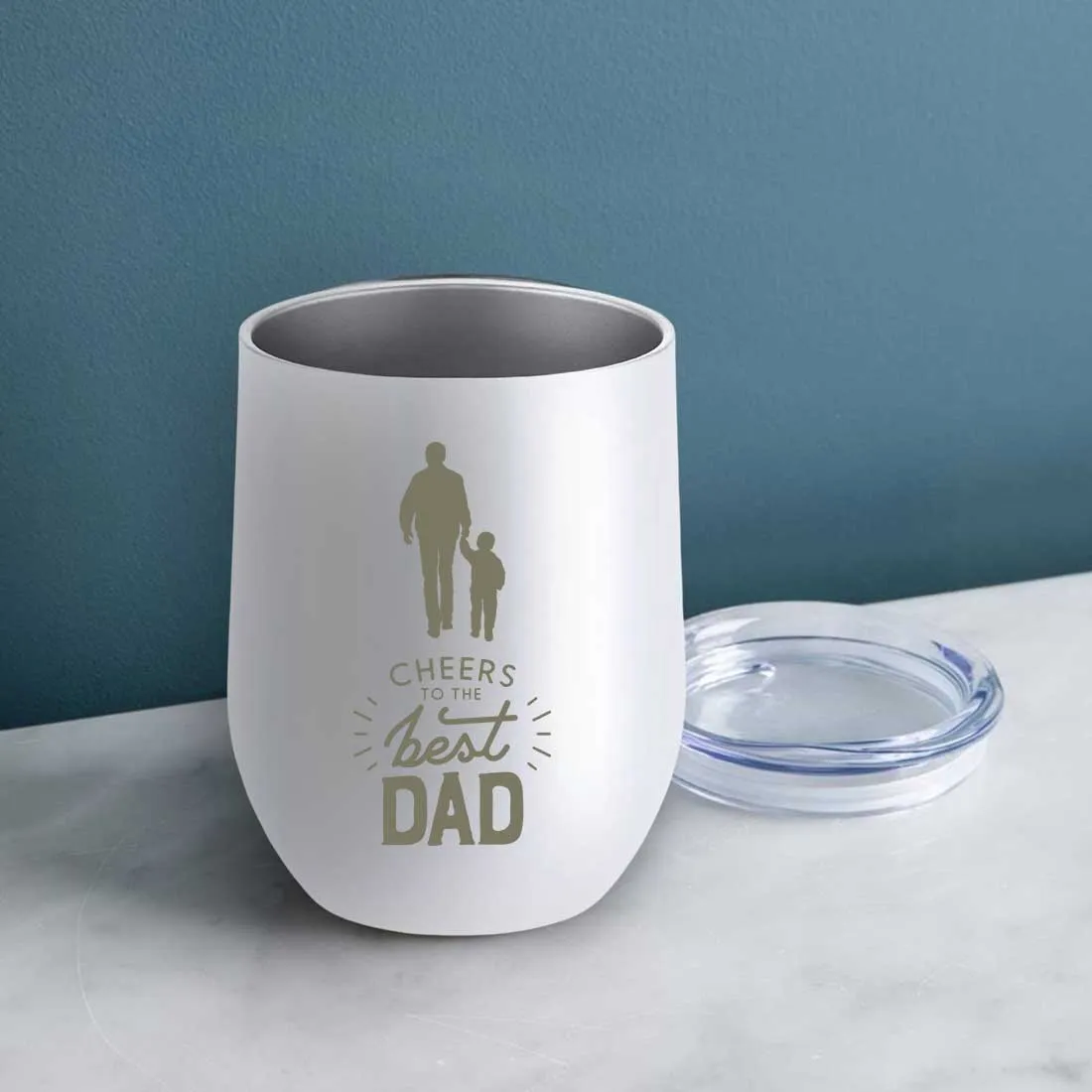 Gifts for Dad Travel Coffee Flask Tumbler With Lid - Cheers