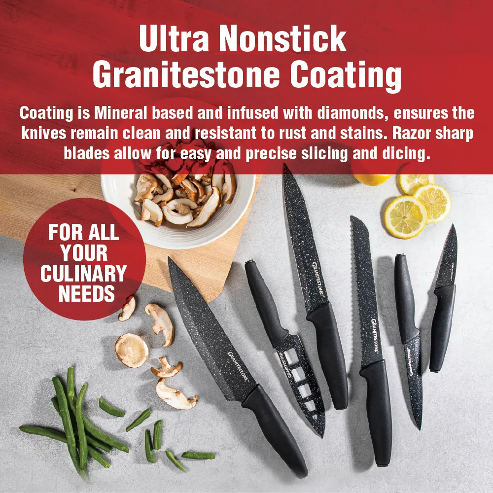 Granitestone NutriBlade 6 Piece Knife Set