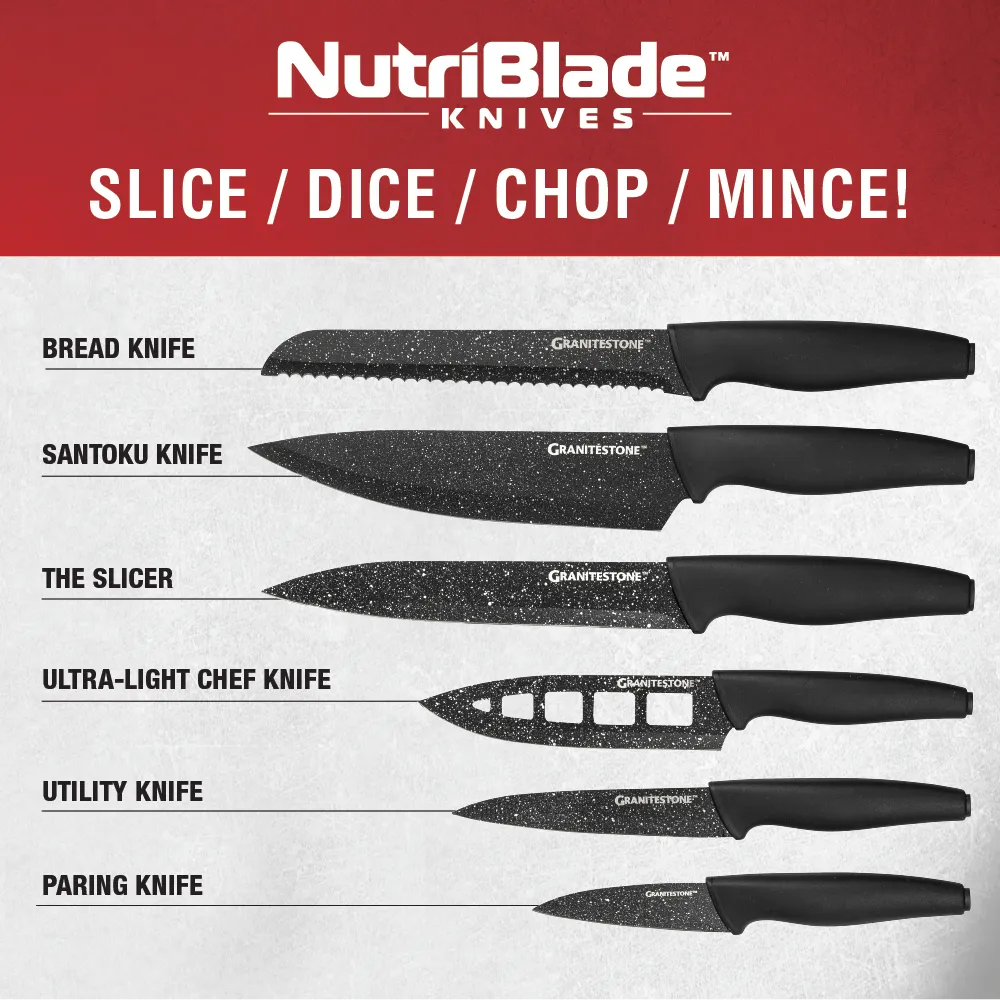 Granitestone NutriBlade 6 Piece Knife Set