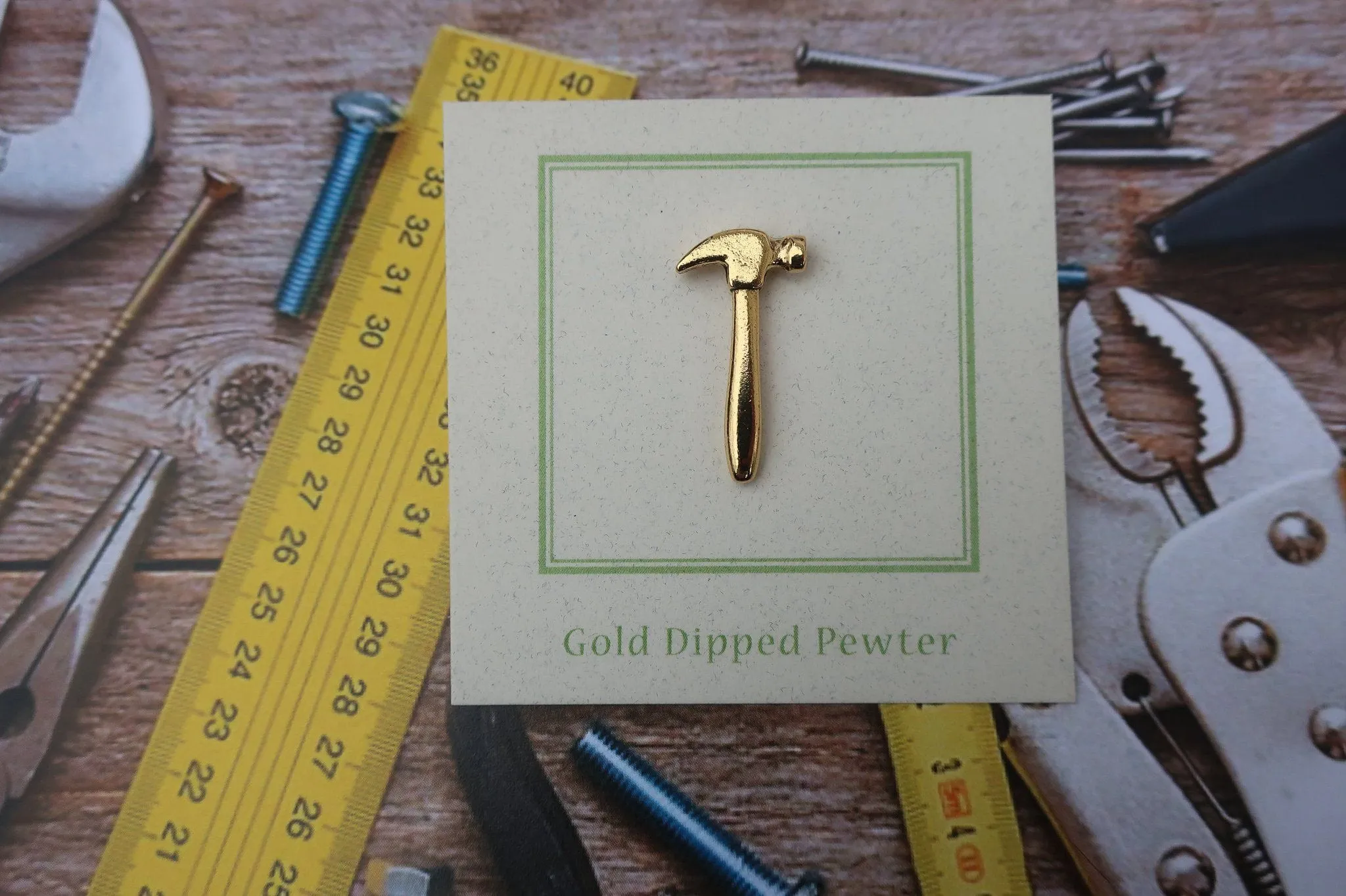 Hammer Gold Lapel Pin