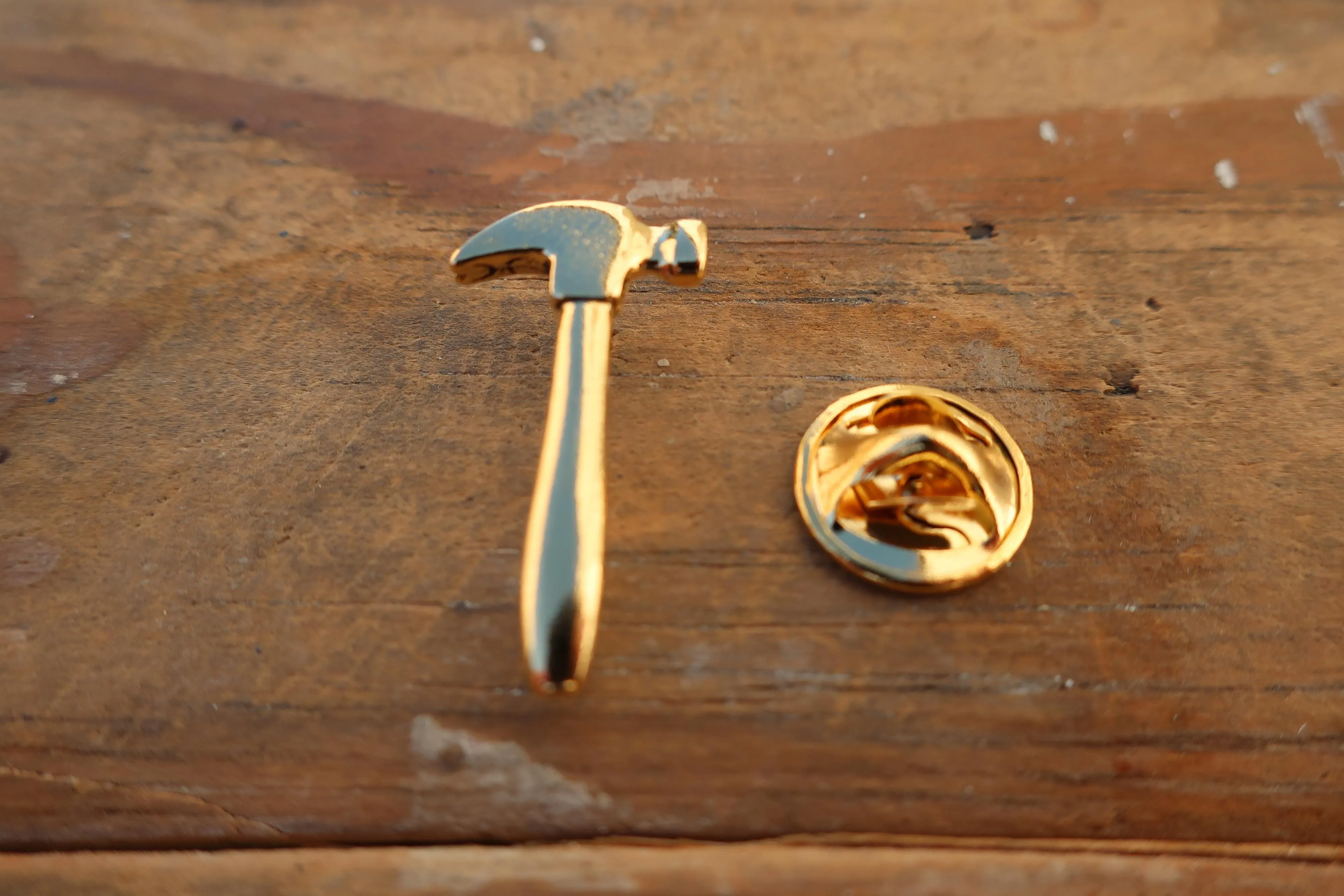 Hammer Gold Lapel Pin