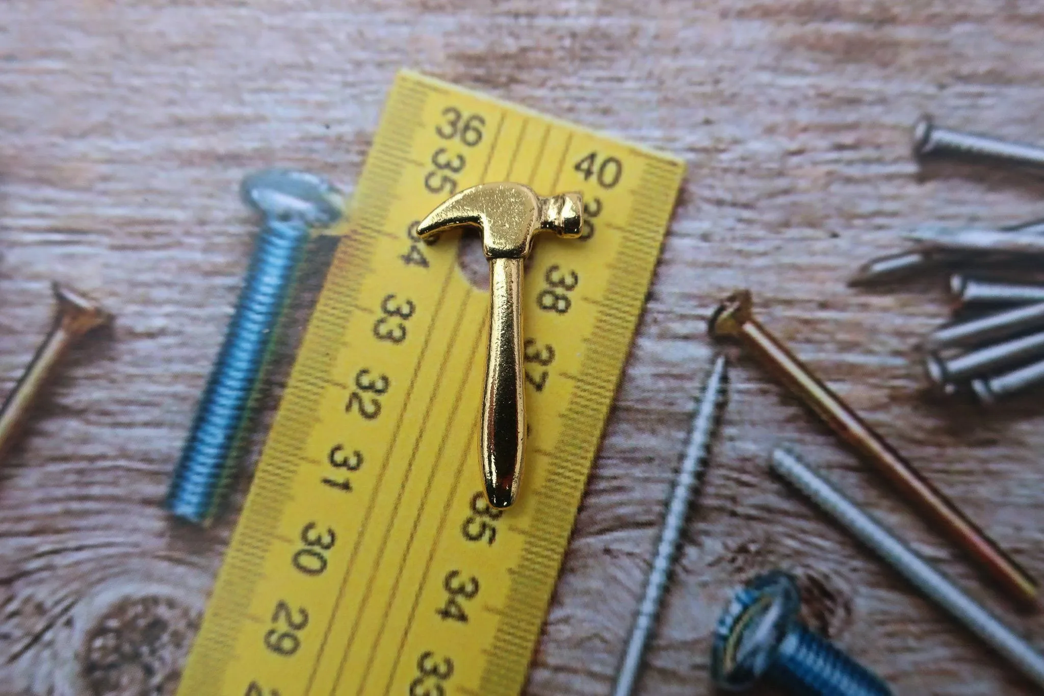 Hammer Gold Lapel Pin