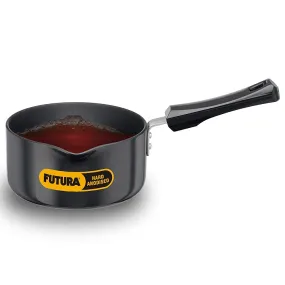 Hawkins Futura Hard Anodised Saucepan, Capacity 1.5 Litre, Diameter 16 cm, Thickness 3.25 mm, Black (Aluminium, AS15)