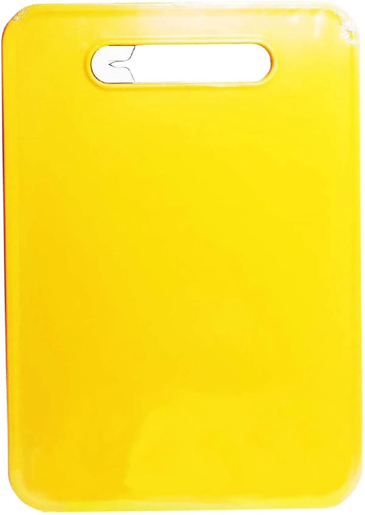 Heart Home Plastic 2 in 1 Knife Sharpener 2 Pieces Chopping Cutting Board (Yellow & Red) - (CTHH013147)