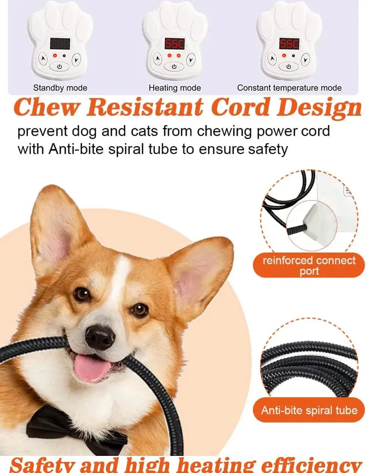 Heating Pad 65 x 40cm High Quality CE Safety Cert Dog Pet Cat Rabbit Multifunction Switch Control Chew Bite Water Proof