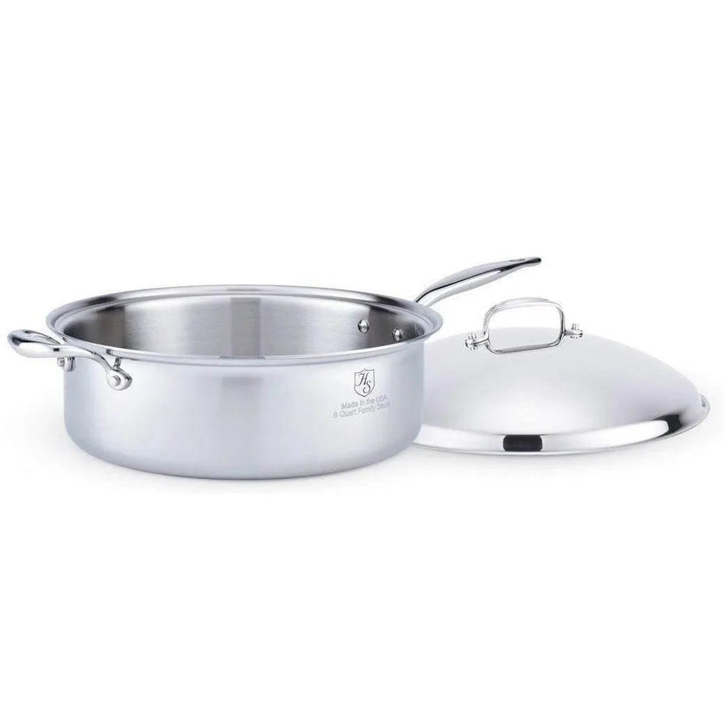 Heritage Steel 5-ply Stainless Sauté Pan with Lid