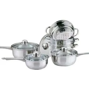 Highlands 18cm Steamer   3 Piece Saucepan Set