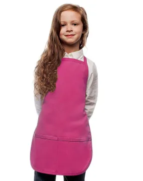 Hot Pink Kid's Bib Apron (2 Pockets)