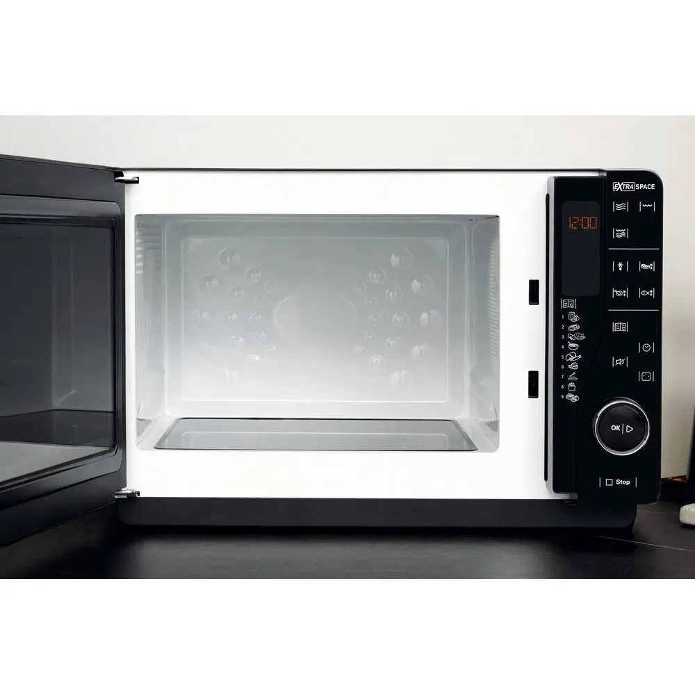 Hotpoint MWH2622MB 25 Litre Extra Space Microwave, 49cm Wide - Black