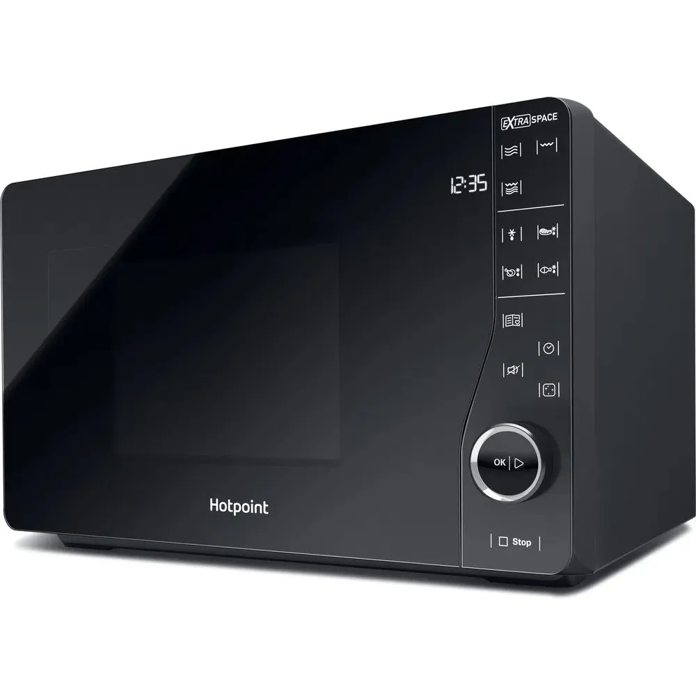 Hotpoint MWH2622MB 25 Litre Extra Space Microwave, 49cm Wide - Black