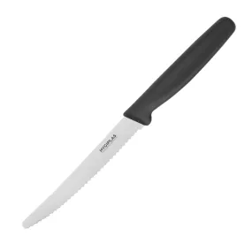 Hygiplas Serrated Tomato Knife Black 10.5cm - CF897