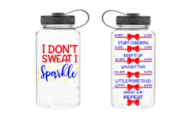 I Don't Sweat I Sparkle, Motivational Fitness Water Bottle, Otter Water Bottle, Water Tracker, Water Bottle Tracker