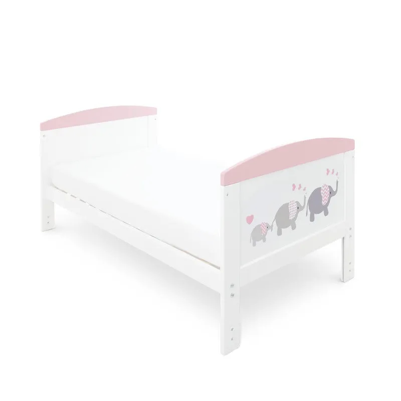 Ickle Bubba Coleby Style Cot Bed Elephant Love Pink