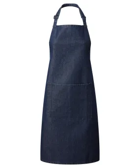 Indigo Denim - Colours bib apron with pocket