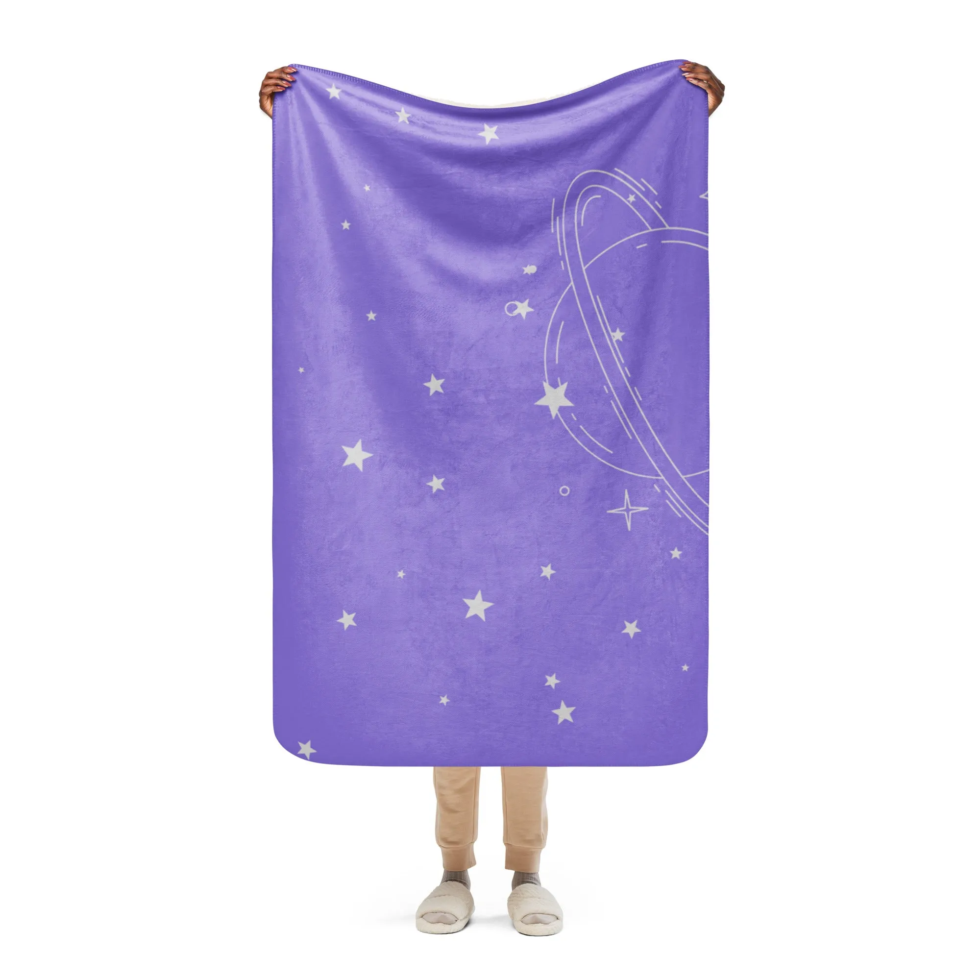 Jupiter and Stars Sherpa blanket lioness-love