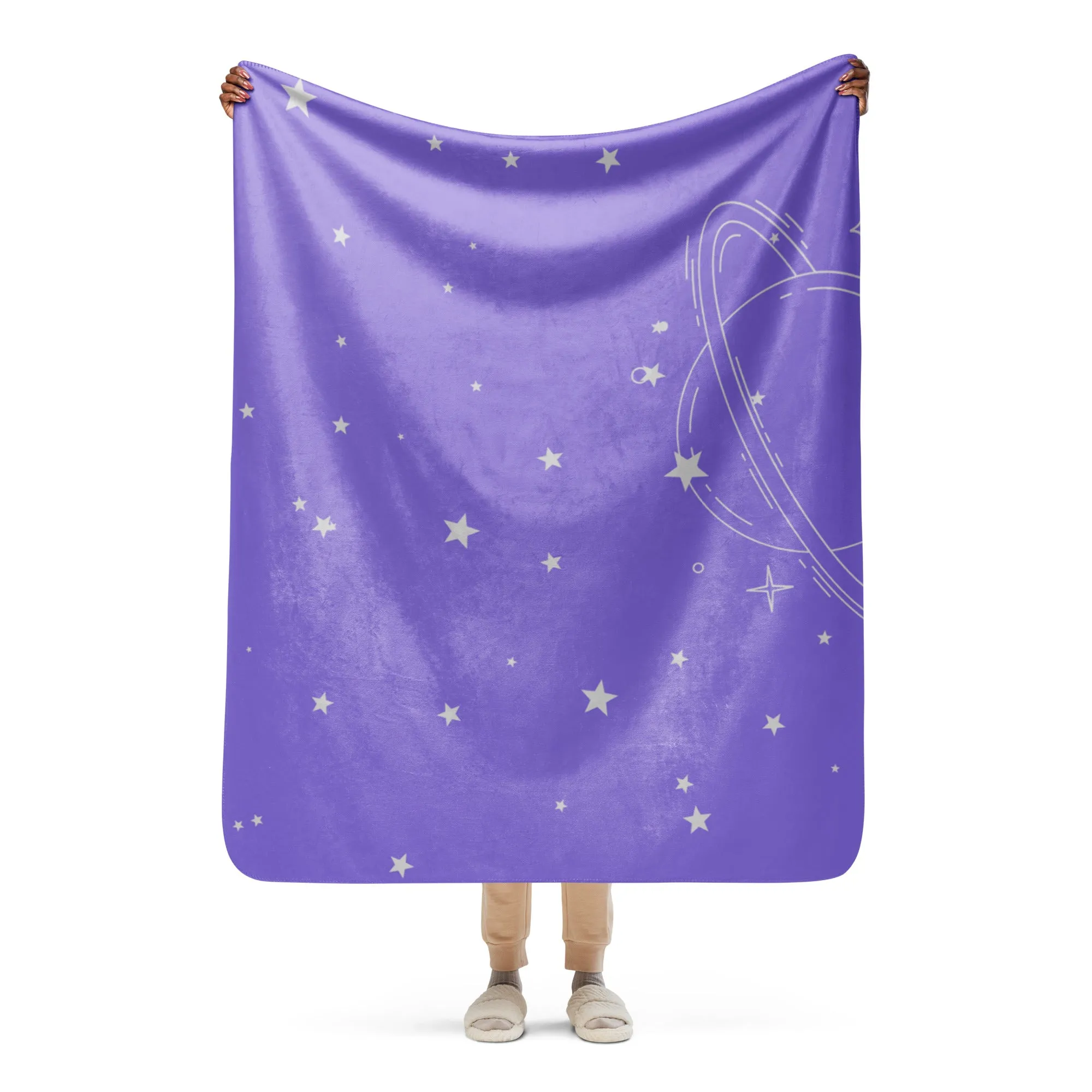 Jupiter and Stars Sherpa blanket lioness-love