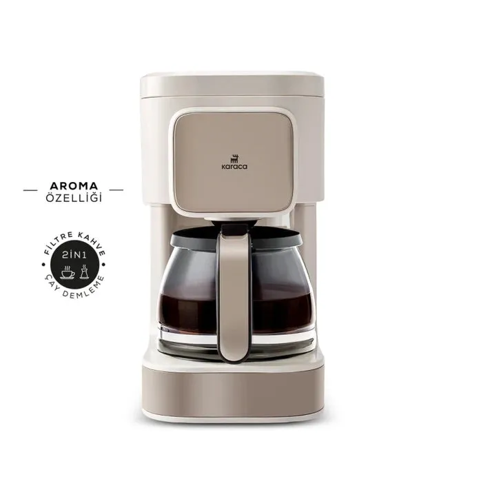 Karaca Just Coffee Aroma 2 In 1 Filter Coffee and Tea Brewing Machine Latte 153.03.06.8339