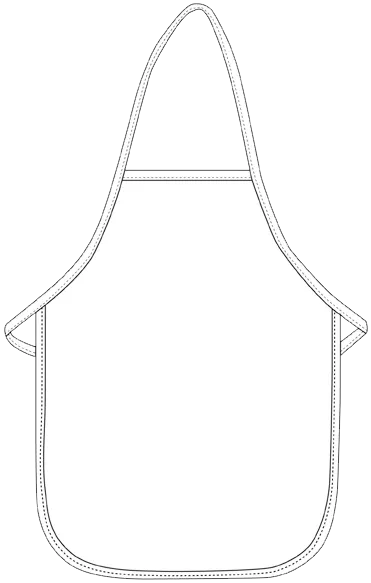 Khaki Kid's XL Bib Apron (No Pockets)