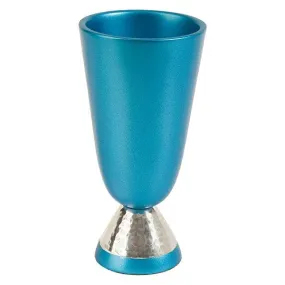 Kiddush Cup   Hammer Work - Turquoise