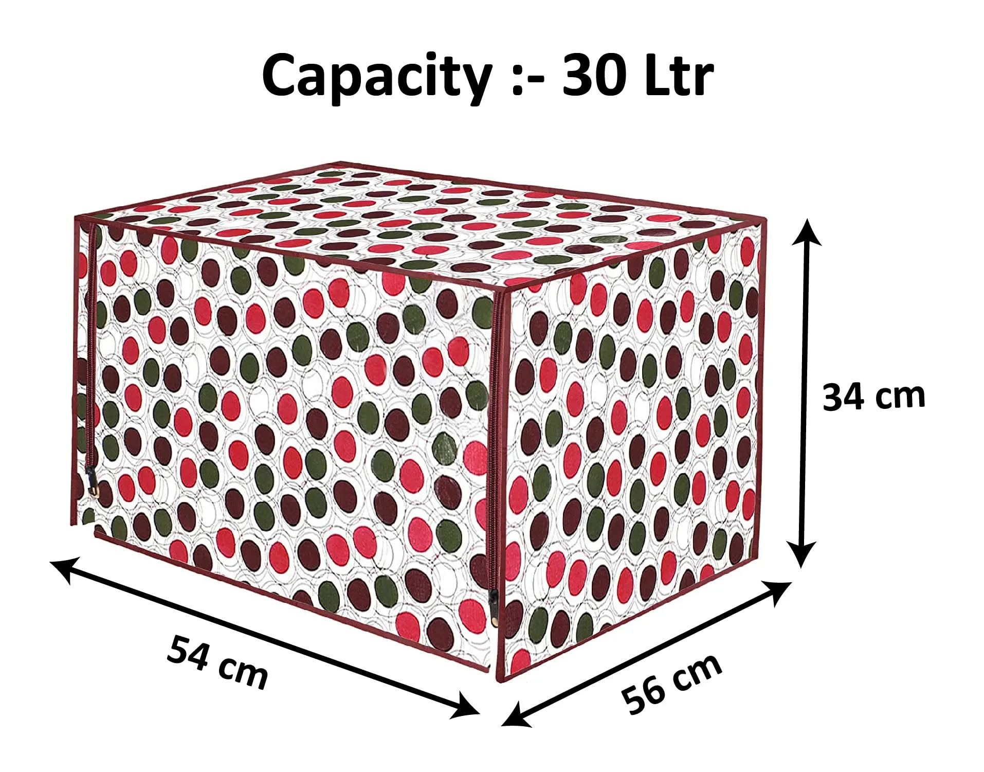 Kuber Industries PVC Circle Design Microwave Oven Cover,30 LTR. (Multi)-HS43KUBMART26015