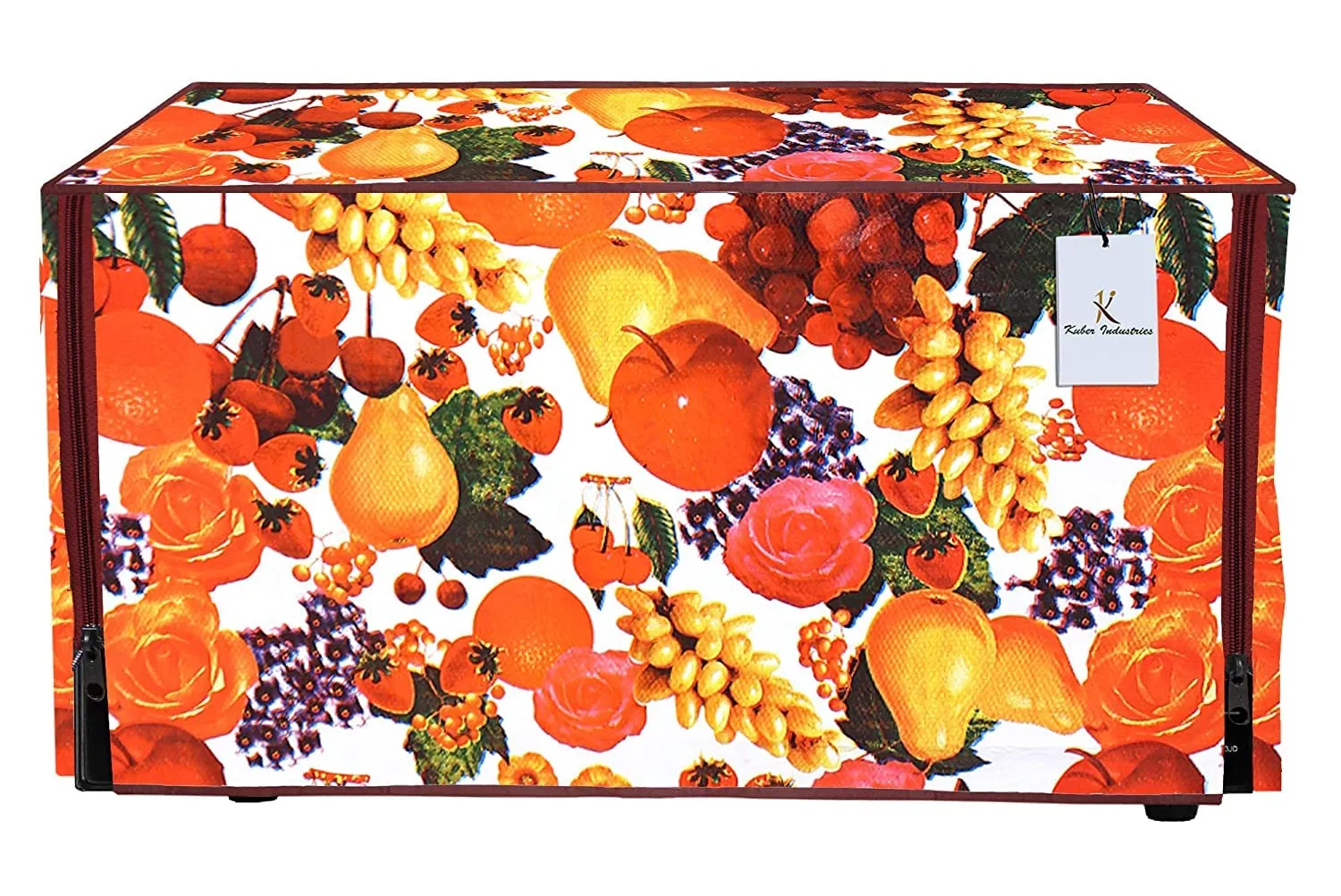 Kuber Industries PVC Fruit Printed Microwave Oven Cover,20 LTR. (Multicolor)-HS43KUBMART26025, Standard