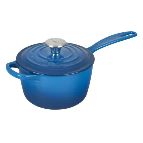 Le Creuset Signature Enameled Cast Iron Sauce Pan with Lid, 1.75-Quart, Marseille