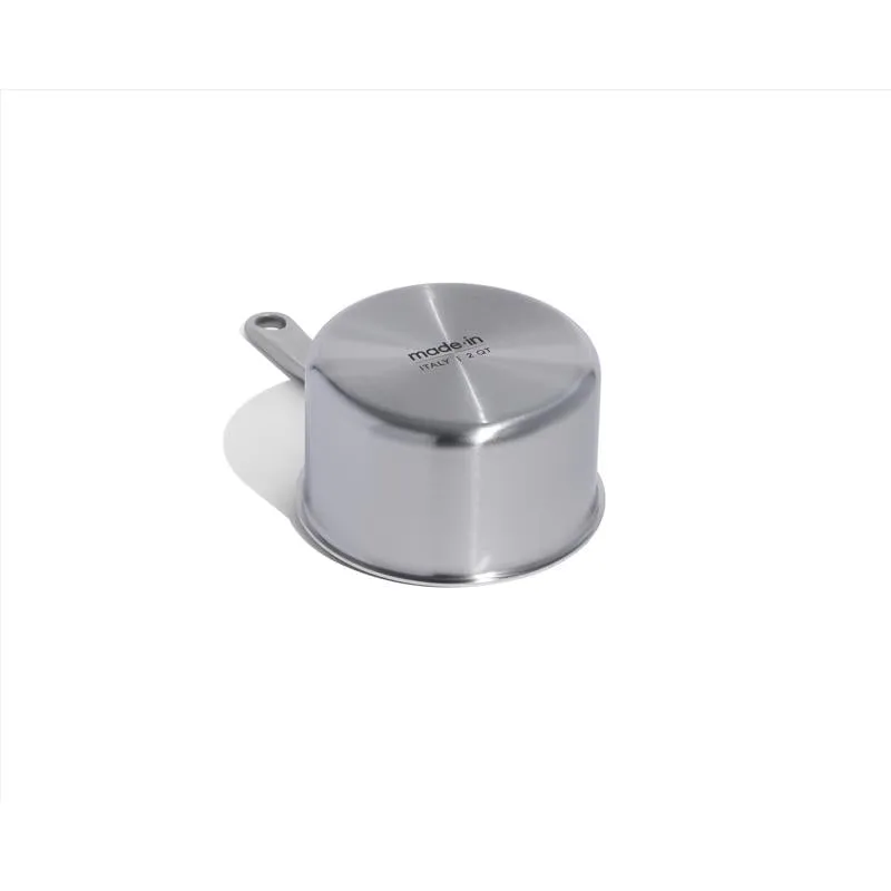 Made In Stainless Steel Saucepan 7 in. 2 qt Silver