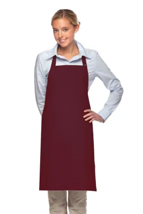 Maroon Deluxe Bib Adjustable Apron (2 Pockets)