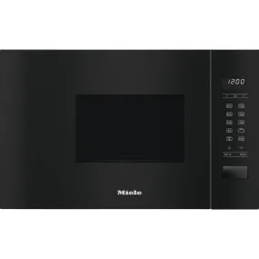 Miele M2234SC 17 Litre Built-in Microwave Oven with Integrated Quartz Grill, Sensor Controls, 59.5cm Wide - Obsidian Black