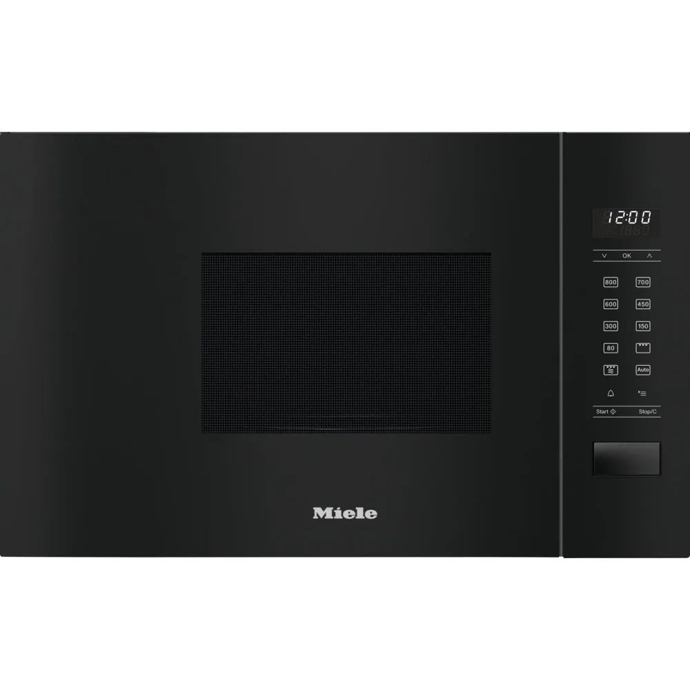 Miele M2234SC 17 Litre Built-in Microwave Oven with Integrated Quartz Grill, Sensor Controls, 59.5cm Wide - Obsidian Black