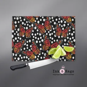 Monarch Butterfly Polka Dot Cutting Boards