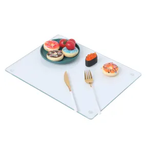 Murrey Home Glass Cutting Board for Kitchen Counter, Tempered Glass Chopping Boards Dishwasher Safe, Small Clear Countertop Tray, Scratch Resistant, Heat Resistant, 20"x16"