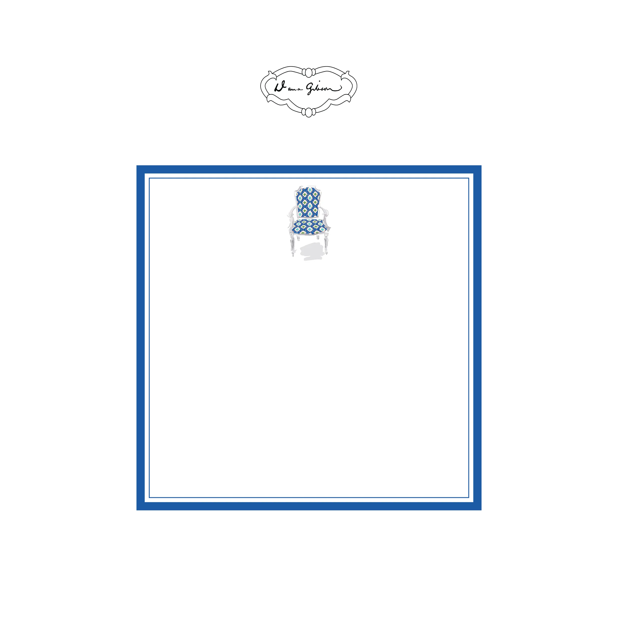 Nance Chair Notepad-Blue