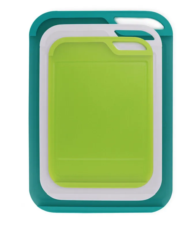 Neoflam Cutting Boards 3 Piece Set, Blue/White/Green