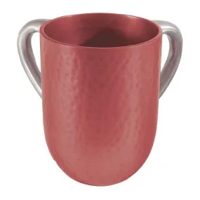 Netilat Yadayim Cup - Hammer Work - Maroon