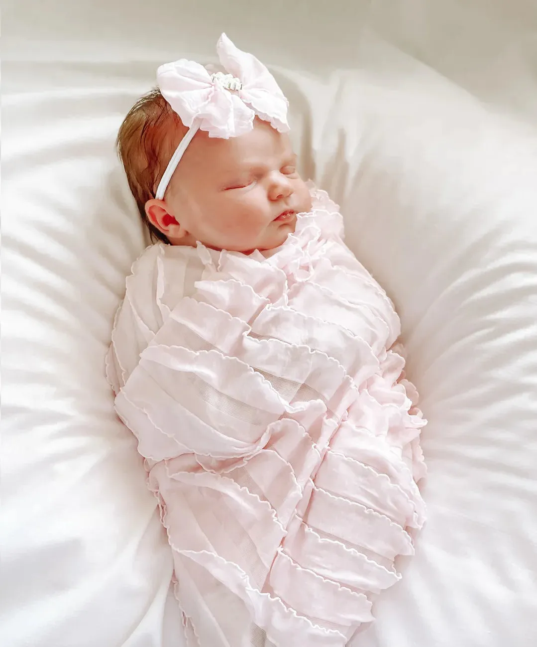 NEWBORN SWADDLE WRAP W/HEADBAND