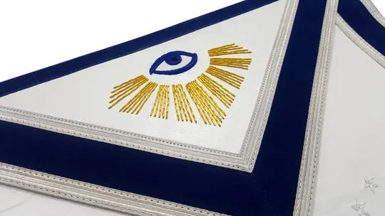 Past Master Masonic Regalia Apron – Master Masons Regalia Hand Embroidered Sun Moon Pillars Royal Blue Masonic  Apron