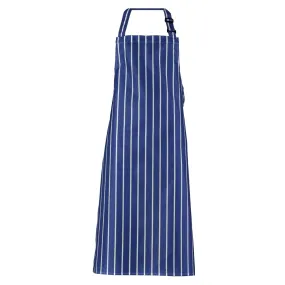 Pegasus Aprons 100% PVC Navy/White Striped Butcher's Bib Apron