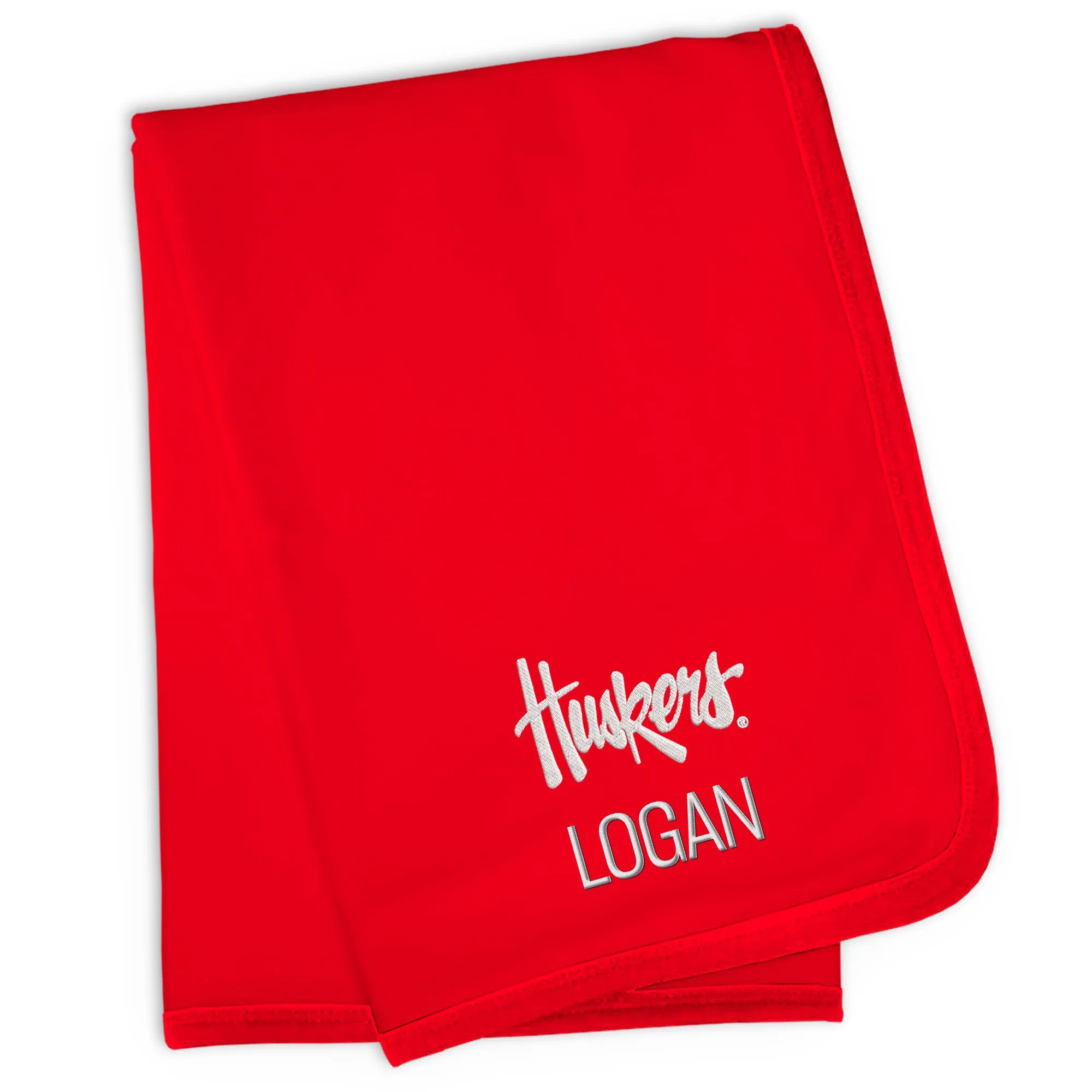 Personalized Nebraska Cornhuskers Script Huskers Blanket