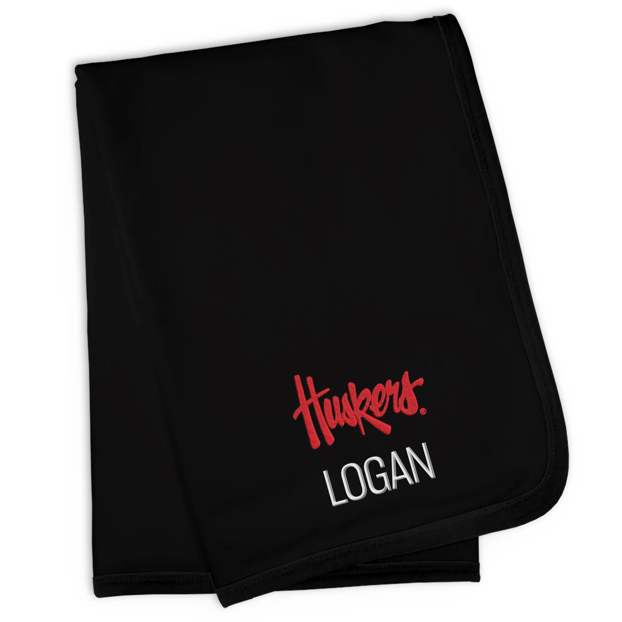 Personalized Nebraska Cornhuskers Script Huskers Blanket