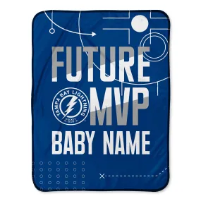 Personalized Tampa Bay Lightning MVP Baby Pixel Fleece Blanket