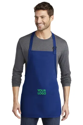 Port Authority Medium-Length Custom Aprons with Pouch Pockets, Royal