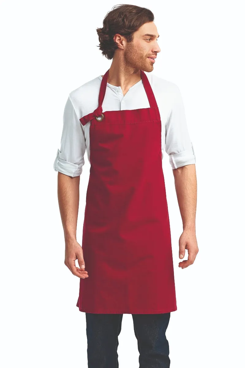 "Calibre" Heavy Cotton Canvas Adjustable Bib Apron (No Pockets)