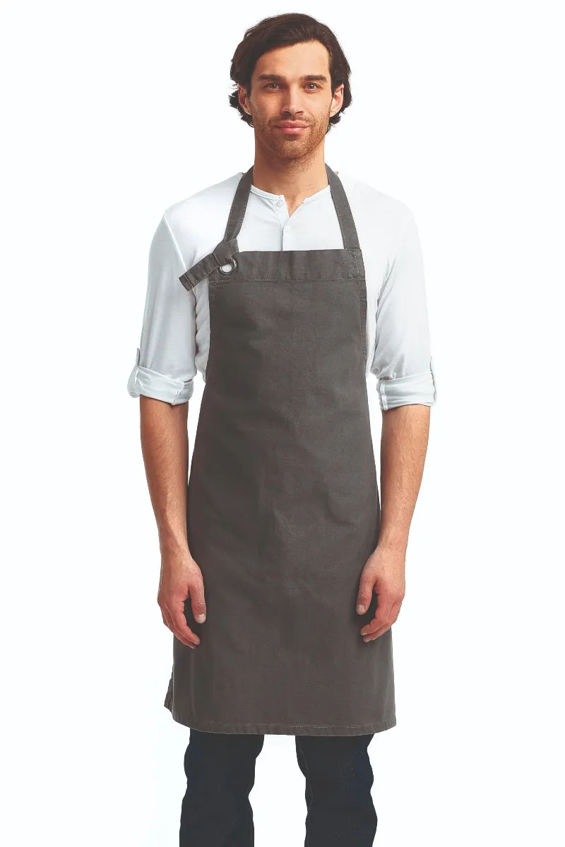 "Calibre" Heavy Cotton Canvas Adjustable Bib Apron (No Pockets)