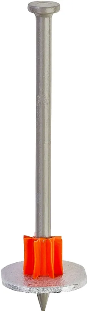 Ramset 1508SD Washered Pin, 0.145 in Dia Shank, Metal, Zinc :BX100: QUANTITY: 1